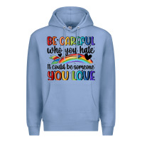 Colony Blue be careful who you hate Premium Hoodie - MaliasSmallBusiness