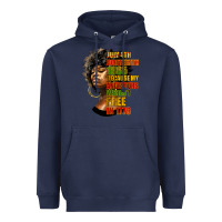 Navy juneteenth 1885 because my ancestors weren't free in 1776 black woman Heavyweight Hoodie - HRA Design Shop