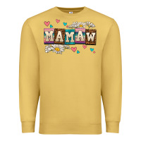Antique Gold daisy mamaw Premium Sweatshirt - AdoDesignShop