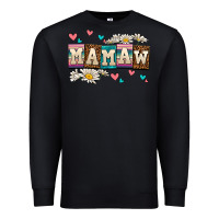 Black daisy mamaw Premium Sweatshirt - AdoDesignShop