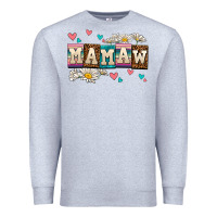 Heather Grey daisy mamaw Premium Sweatshirt - AdoDesignShop