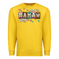 Lemon daisy mamaw Premium Sweatshirt - AdoDesignShop