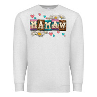 Oatmeal Heather daisy mamaw Premium Sweatshirt - AdoDesignShop