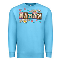 Ocean Blue daisy mamaw Premium Sweatshirt - AdoDesignShop