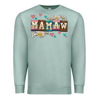 Seafoam daisy mamaw Premium Sweatshirt - AdoDesignShop