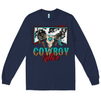 Navy cowboy killer Long Sleeve Tee - texasbilliewilder