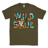 Army Green wild soul Classic Tee - Zillion Design Studio