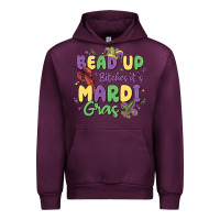 Mauve Wine bead up bitches it's mardi gras Urban Hoodie - MaliasSmallBusiness