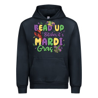 Navy bead up bitches it's mardi gras Urban Hoodie - MaliasSmallBusiness