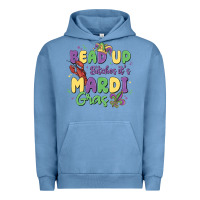 Pigment Pebble Blue bead up bitches it's mardi gras Urban Hoodie - MaliasSmallBusiness