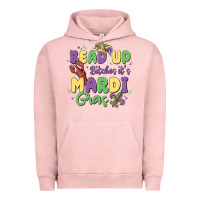 Pigment Salmon bead up bitches it's mardi gras Urban Hoodie - MaliasSmallBusiness