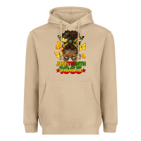 Mushroom juneteenth 1865 afro bun Heavyweight Hoodie - HRA Design Shop