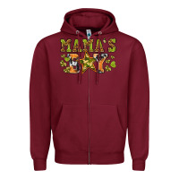 Burgundy mamas boy Zipper Hoodie - texasbilliewilder