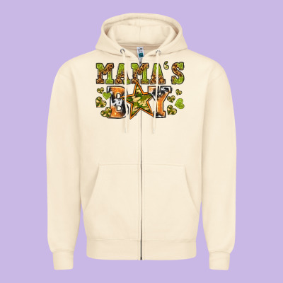 Mamas Boy Zipper Hoodie Designed By Texasbilliewilder