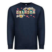 Navy daisy grandma Premium Sweatshirt - AdoDesignShop