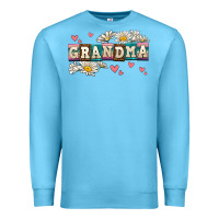 Ocean Blue daisy grandma Premium Sweatshirt - AdoDesignShop