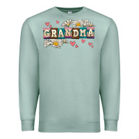 Seafoam daisy grandma Premium Sweatshirt - AdoDesignShop