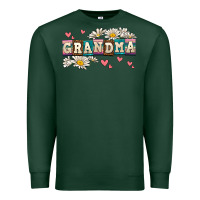 Sports Green daisy grandma Premium Sweatshirt - AdoDesignShop