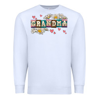 White daisy grandma Premium Sweatshirt - AdoDesignShop