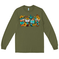Army Green cross coffee cups Long Sleeve Tee - texasbilliewilder