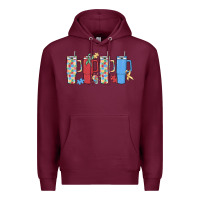 Burgundy autism Premium Hoodie - MaliasSmallBusiness