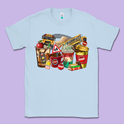 School Bus Driver Coffee Cups Classic Tee Designed By Texasbilliewilder