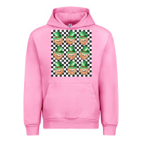 Fuchsia Pink boujee checker board leprechaun Urban Hoodie - MaliasSmallBusiness
