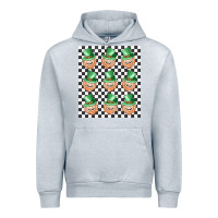 Heather Grey boujee checker board leprechaun Urban Hoodie - MaliasSmallBusiness