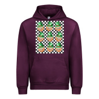 Mauve Wine boujee checker board leprechaun Urban Hoodie - MaliasSmallBusiness
