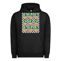 Pigment Black boujee checker board leprechaun Urban Hoodie - MaliasSmallBusiness