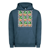 Pigment Midnight Navy boujee checker board leprechaun Urban Hoodie - MaliasSmallBusiness
