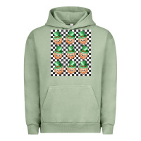Pigment Oil Green boujee checker board leprechaun Urban Hoodie - MaliasSmallBusiness