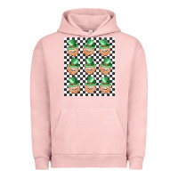Pigment Salmon boujee checker board leprechaun Urban Hoodie - MaliasSmallBusiness