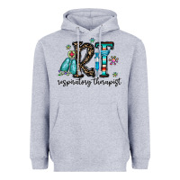 Heather Grey rt respiraory therapist Heavyweight Hoodie - CowhideDigitalArt