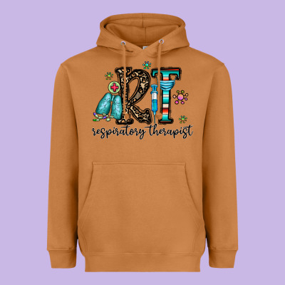 Rt Respiraory Therapist Heavyweight Hoodie Designed By Cowhidedigitalart