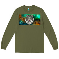 Army Green white tiger forest license plate Long Sleeve Tee - RanaPortraitStore