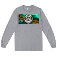 Heather Grey white tiger forest license plate Long Sleeve Tee - RanaPortraitStore