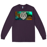 Plum white tiger forest license plate Long Sleeve Tee - RanaPortraitStore