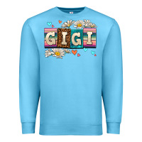 Ocean Blue daisy gıgı Premium Sweatshirt - AdoDesignShop