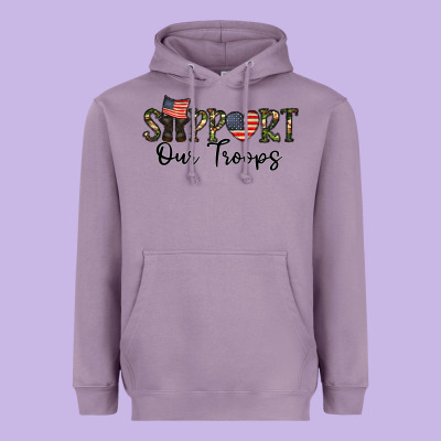 Support Our Troops Heavyweight Hoodie Designed By Cowhidedigitalart