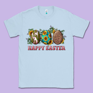 Happy Easter Eggs With Sunflower Leopard And Cactus Classic Tee Designed By Ranaportraitstore
