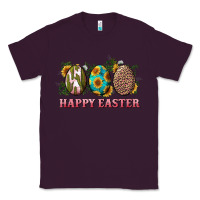 Plum happy easter eggs with sunflower leopard and cactus Classic Tee - RanaPortraitStore