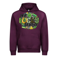 Mauve Wine one lucky teacher Urban Hoodie - MaliasSmallBusiness