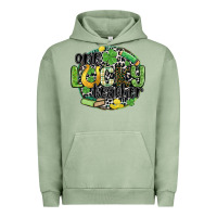 Pigment Oil Green one lucky teacher Urban Hoodie - MaliasSmallBusiness