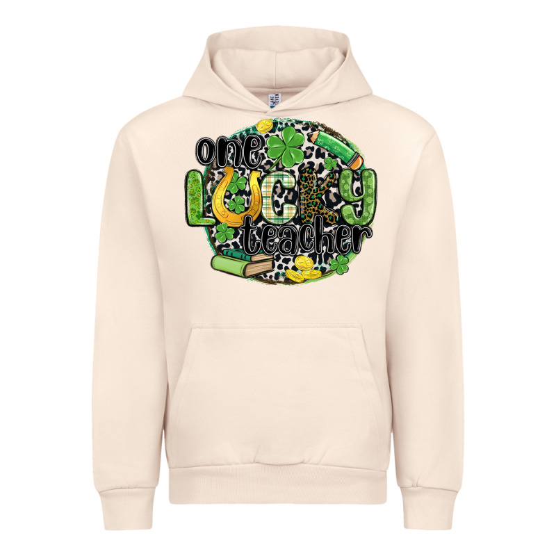 One Lucky Teacher Urban Hoodie by MaliasSmallBusiness | Teevron