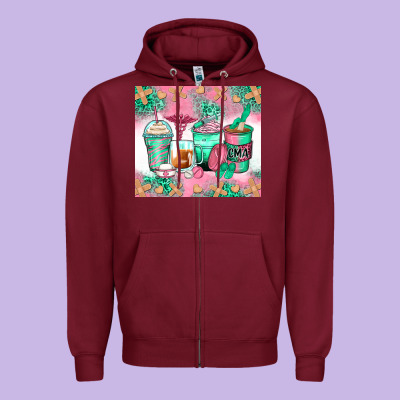 Certified Medical Assistant Coffee Cups Zipper Hoodie Designed By Zillion Design Studio