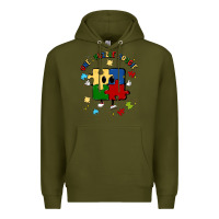 Army Green one puzzle bougie Premium Hoodie - MaliasSmallBusiness