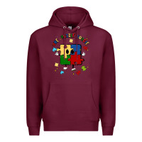 Burgundy one puzzle bougie Premium Hoodie - MaliasSmallBusiness