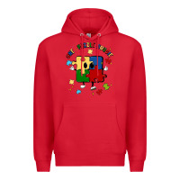 Red one puzzle bougie Premium Hoodie - MaliasSmallBusiness