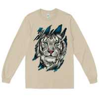 Mushroom White Tiger Scratch Mark Long Sleeve Tee - RanaPortraitStore